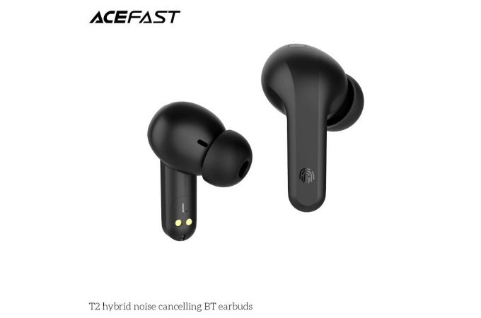 Наушники вакуумные беспроводные ACEFAST T2 Hybrid Noise Cancelling BT Bluetooth (черный)