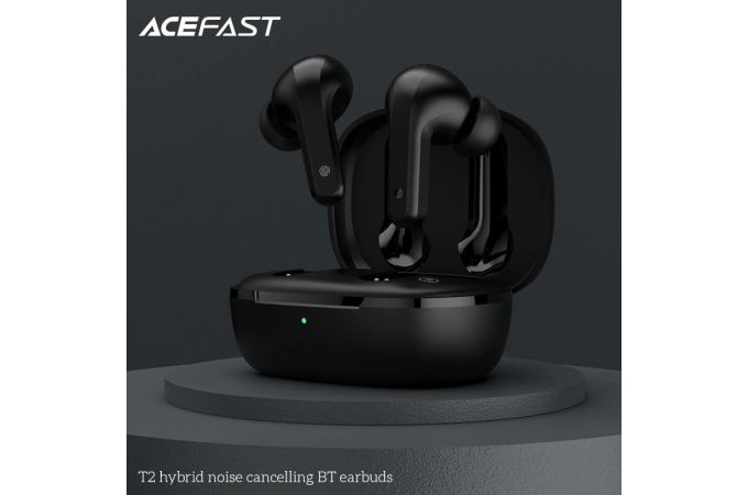 Наушники вакуумные беспроводные ACEFAST T2 Hybrid Noise Cancelling BT Bluetooth (черный)