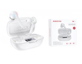 Наушники вакуумные беспроводные BOROFONE BW11 Graceful sound true wireless BT Earphone Bluetooth (белый)