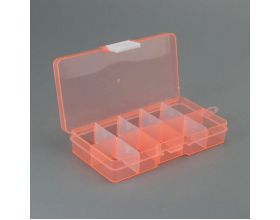 Пластиковый бокс для хранения мелких деталей D001 126x58x21 мм (10 ячеек) оранжевый