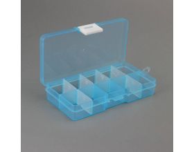 Пластиковый бокс для хранения мелких деталей D001 126x58x21 мм (10 ячеек) синий