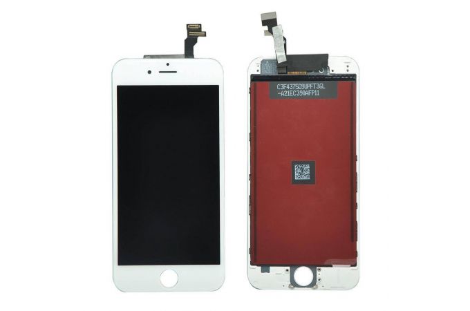 Дисплей для iPhone 6 (4.7) в сборе с тачскрином и рамкой (белый) HQ