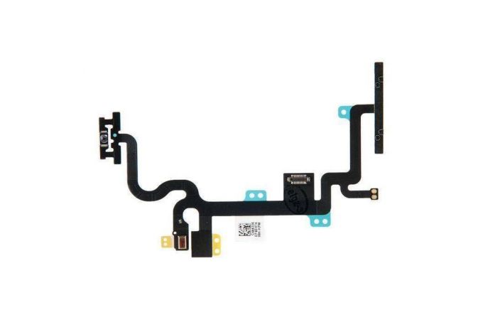 Шлейф для iPhone 7 (4.7) с кнопкой включения + кнопки громкости + металлический фиксатор, org