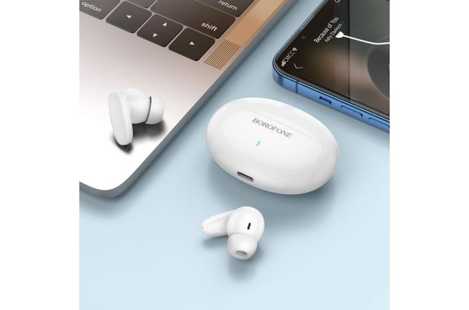 Наушники вакуумные беспроводные BOROFONE BW19 Wonderful true wireless headset Bluetooth (белый)