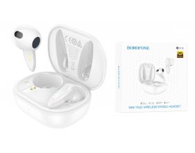 Наушники вакуумные беспроводные BOROFONE BW18 Initial sound true wireless headset Bluetooth (белый)