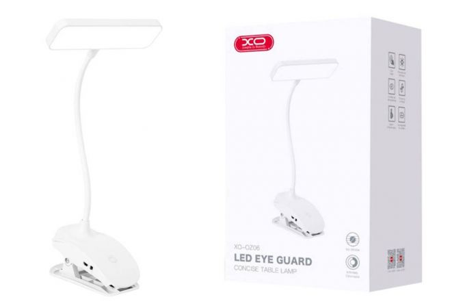 Лампа настольная XO OZ06B  OLD LOGO Desktop Bedside Tricolour Clip Desk Lamp 800mAh