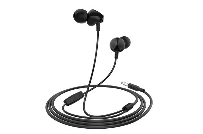 Наушники вакуумные проводные HOCO M60 Perfect sound universal earphones (черный)