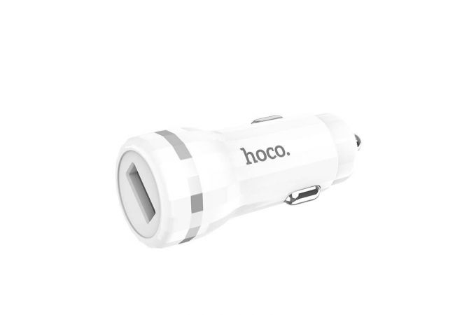 Автомобильное зарядное устройство АЗУ USB HOCO Z27A Staunch single port in-car QC3.0 charger, (белый)