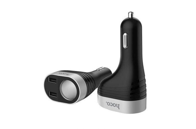 Автомобильное зарядное устройство АЗУ USB HOCO Z29 Regal digital displey cigarette lighter car charg (черный)