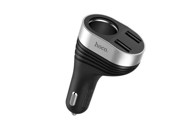 Автомобильное зарядное устройство АЗУ USB HOCO Z29 Regal digital displey cigarette lighter car charg (черный)