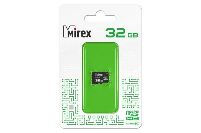 Карта памяти microSDHC MIREX 32 GB (class 10) без адаптера (13612-MC10SD32)