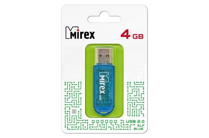 Флешка USB 2.0 Mirex ELF BLUE 4GB (ecopack)