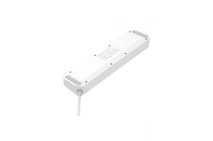 Сетевой фильтр LDNIO SC4408 (2м, 4 розетки, 4 USB  Выкл. на розетки, белый)