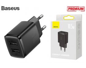 Сетевое зарядное устройство 2USB BASEUS Compact Charger 2.1A, 10.5W (чёрный)