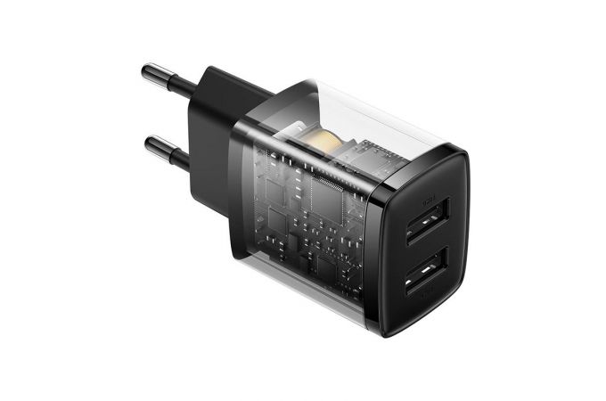 Сетевое зарядное устройство 2USB BASEUS Compact Charger 2.1A, 10.5W (чёрный)