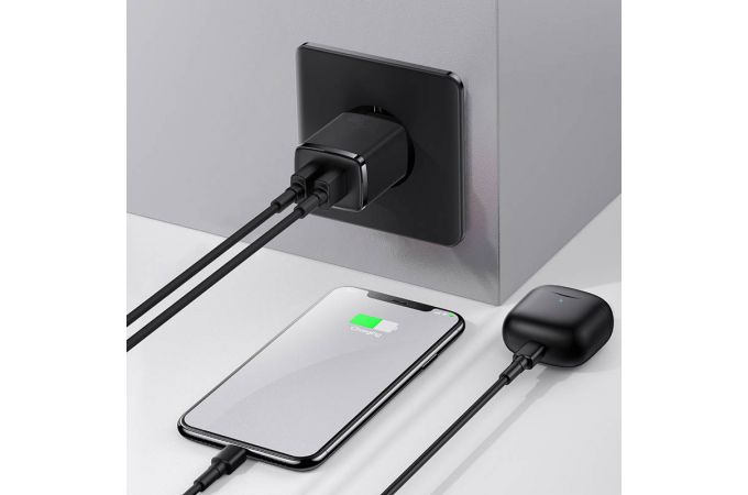 Сетевое зарядное устройство 2USB BASEUS Compact Charger 2.1A, 10.5W (чёрный)