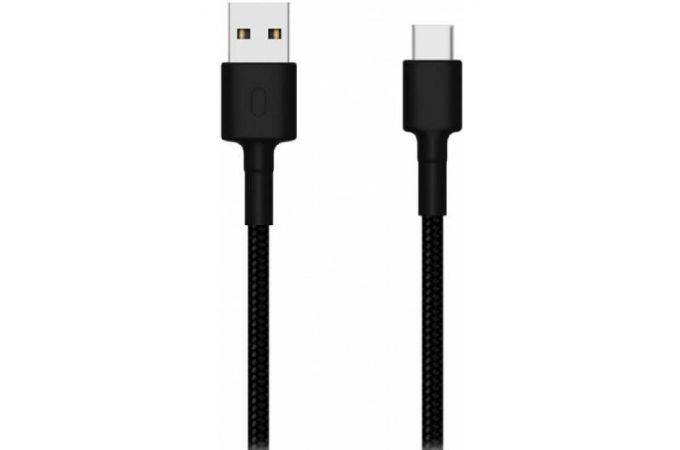 Кабель USB - USB Type-C Xiaomi Mi Braided USB-C, 1м, черный (SJV4109GL)