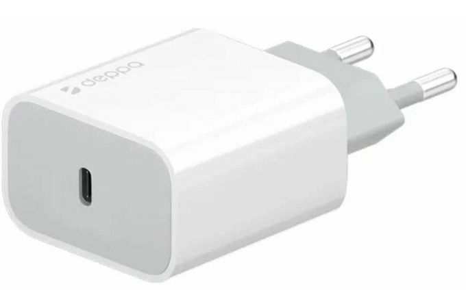 Сетевое зарядное устройство Deppa (11424) USB Type-C, Power Delivery, 20Вт, белый