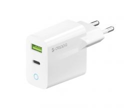 Сетевое зарядное устройство Deppa (11426) USB-C + USB A, PD 3.0, QC 3.0, 33W,