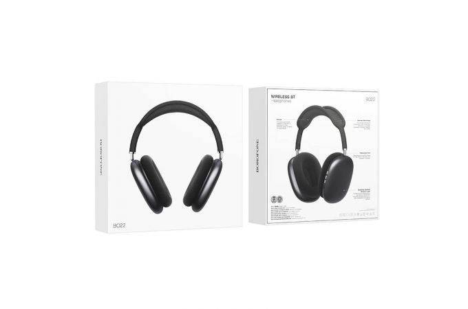 Наушники мониторные беспроводные BOROFONE BO22 Elegant wireless headset Bluetooth (серый)