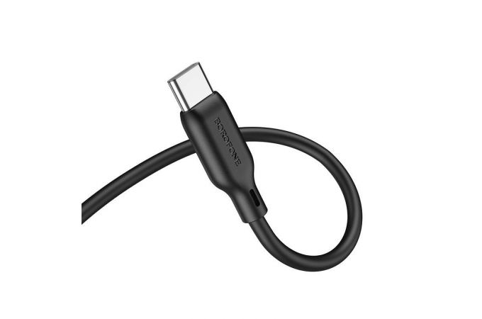 Кабель аудио BOROFONE BL18 (штекер Type-C - штекер AUX) Digital audio conversion cable (черный) силиконовый