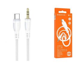 Кабель аудио BOROFONE BL14 (штекер Type-C - штекер AUX) Digital audio conversion cable (белый)