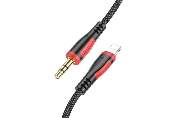 Кабель аудио BOROFONE BL14 (штекер Lightning - штекер AUX) Digital audio conversion cable (черный)