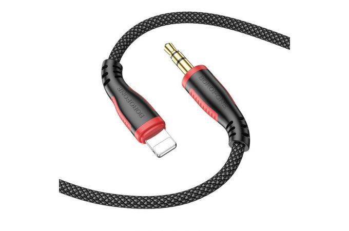 Кабель аудио BOROFONE BL14 (штекер Lightning - штекер AUX) Digital audio conversion cable (черный)