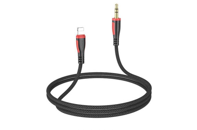 Кабель аудио BOROFONE BL14 (штекер Lightning - штекер AUX) Digital audio conversion cable (черный)