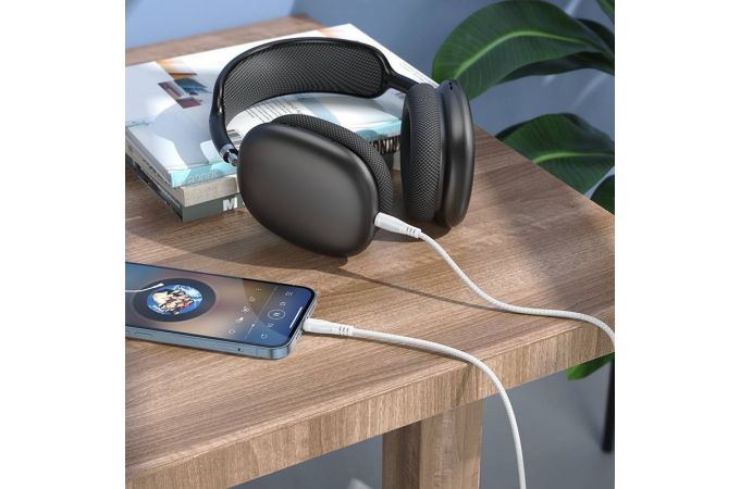 Кабель аудио BOROFONE BL14 (штекер Lightning - штекер AUX) Digital audio conversion cable (черный)