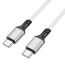 Кабель USB Type-C - USB Type-C BOROFONE BX83, PD60W (белый) 1м силиконовый