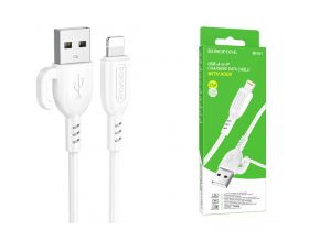 Кабель USB - Lightning BOROFONE BX91 2,4A (белый) 1м