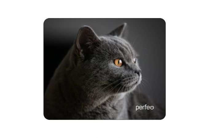 Коврик для мышки Perfeo "Cat", Рис.45 (240*200*2 мм), ткань+резиновое основание