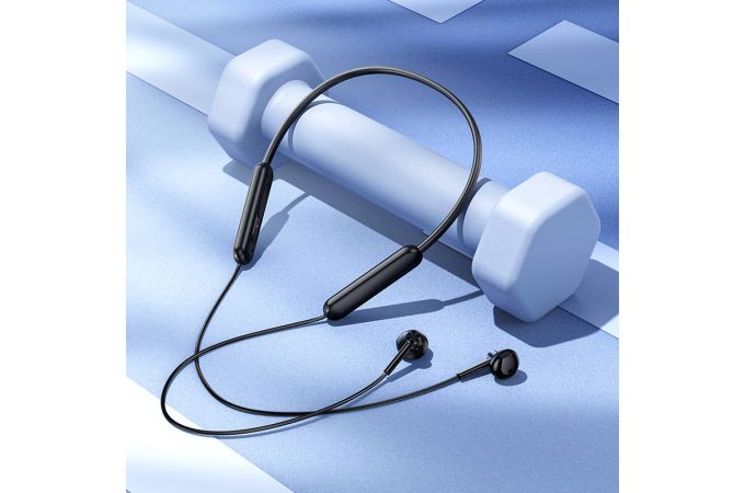 Наушники вакуумные беспроводные BOROFONE BE70 Light neck-hanging (черный обсидиан)