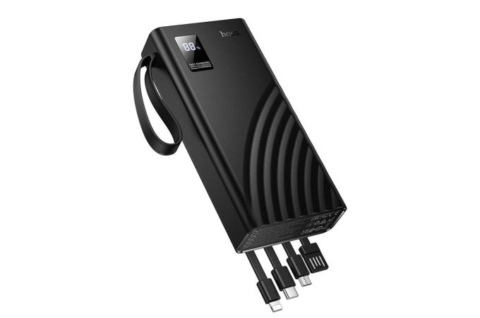 Универсальный дополнительный аккумулятор Power Bank HOCO J155 Shine 22.5W PD20W light 4-cable (20000mAh) (черный)