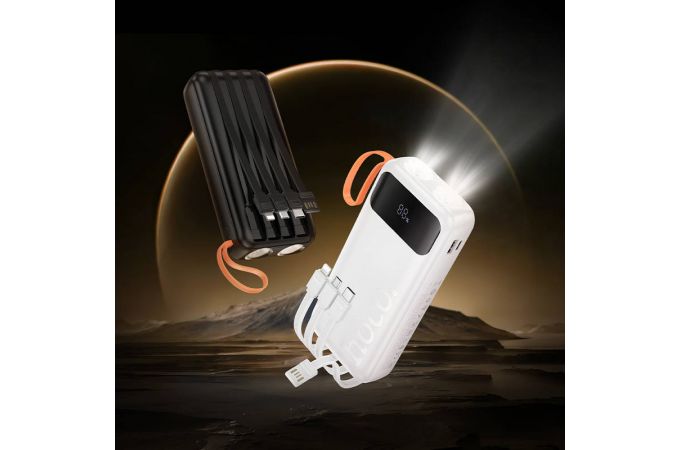 Универсальный дополнительный аккумулятор Power Bank HOCOJ151A Spirit dual lighting four-cable (20000mAh) (черный)