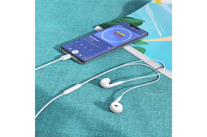 Наушники вакуумные проводные BOROFONE BM100 Max Fuente разъем Type-C (белый)