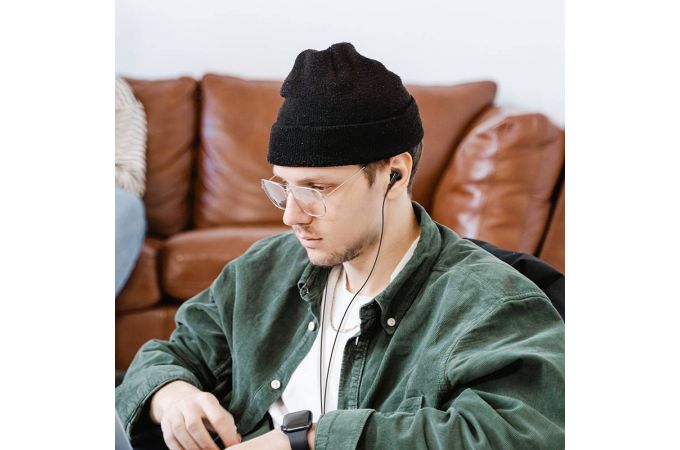 Наушники вакуумные проводные BOROFONE BM100 Pro Fuente разъем Type-C (черный)