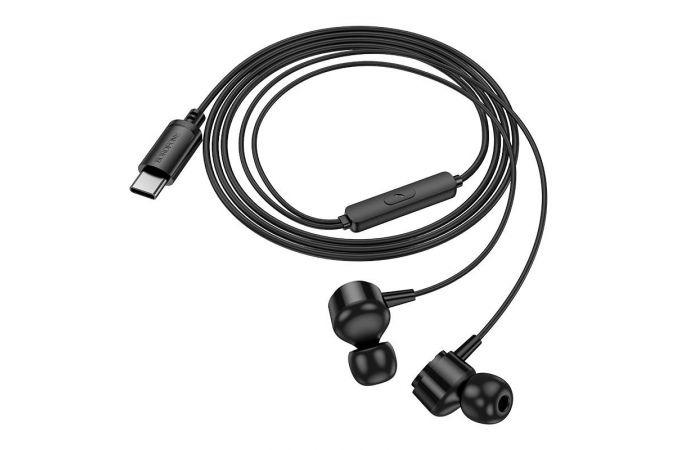 Наушники вакуумные проводные BOROFONE BM94 Sonar разъем Type-C (черный)