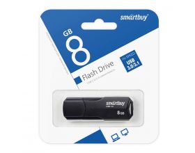 Флешка USB 3.1 SmartBuy 8GB CLUE Black (SB8GBCLU-K3)