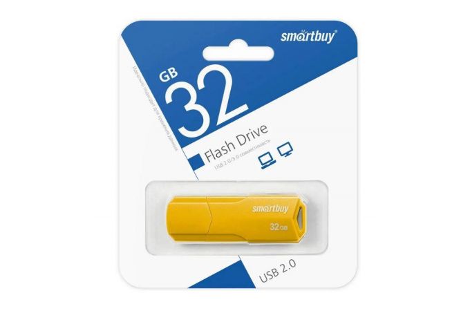 Флешка USB 2.0 SmartBuy CLUE Yellow 32GB (SB32GBCLU-Y)