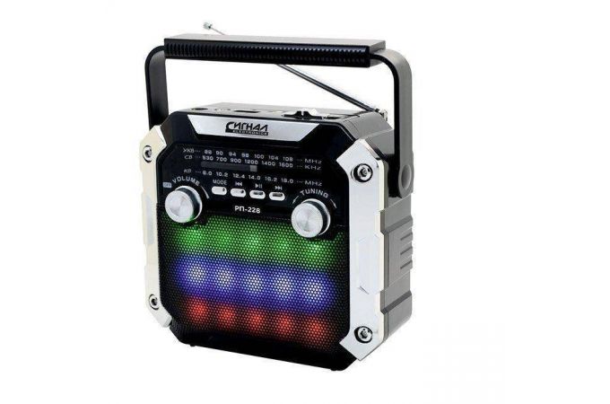 Радиоприемник Сигнал РП-228 220V/акб 1200мА/ч,USB,SD