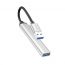 Разветвитель USB HUB 3.0 HOCO HB26 на 4 порта 1xUSB3.0 + 3xUSB2.0 (Silver)