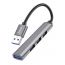 Разветвитель USB HUB 3.0 HOCO HB26 на 4 порта 1xUSB3.0 + 3xUSB2.0 (Metal Gray)