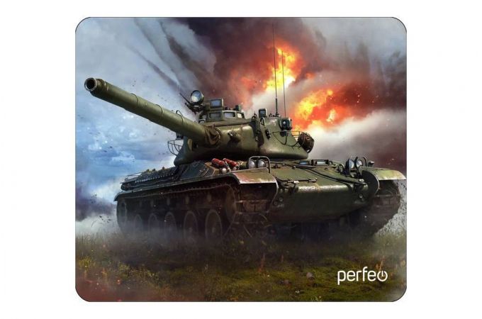 Коврик для мышки Perfeo "Tanks", Рис.7 (180*220*2 мм), ткань+резиновое основание