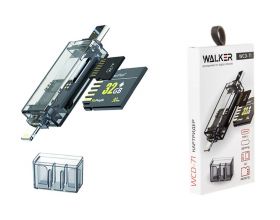 Картридер WALKER WCD-71 (SD/micro SD), Type-C-Lightning