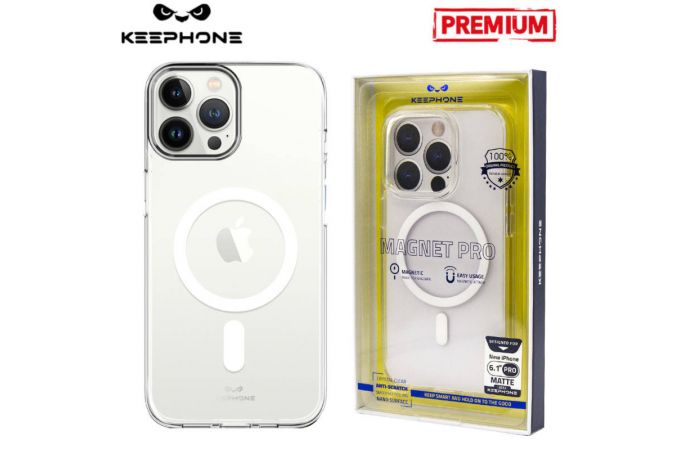 Чехол для телефона KEEPHONE MAGNET PRO MAGSAFE iPhone 13 (прозрачный, матовый)