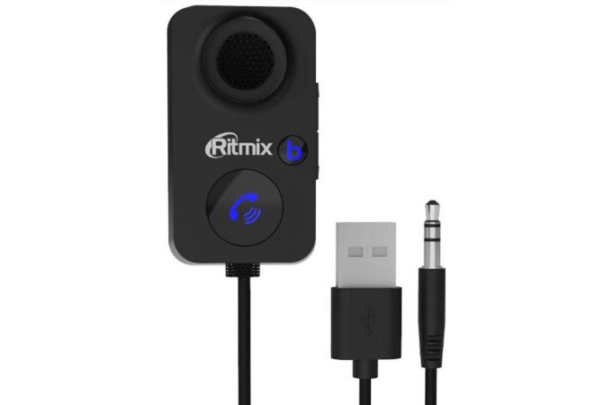 mp3 трансмиттер Ritmix BTR-100 Bluetooth 5.0, hands free, AUX, питание от USB 5V