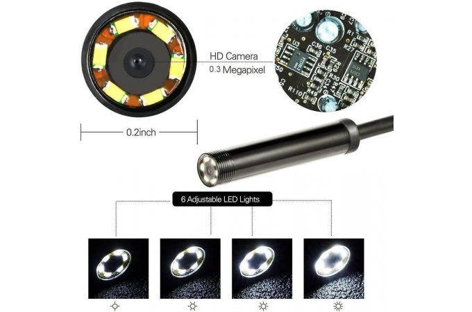 Эндоскоп Орбита OT-SME14 (8мм, 720р, 2м)