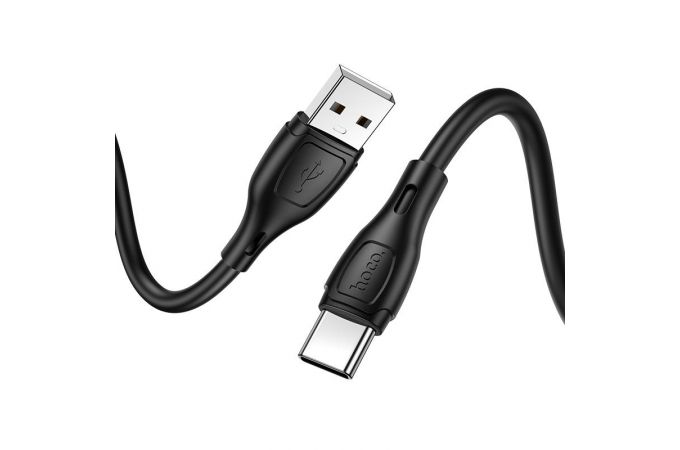 Кабель USB - USB Type-C HOCO X61, 3A (черный) 1м (силиконовый)